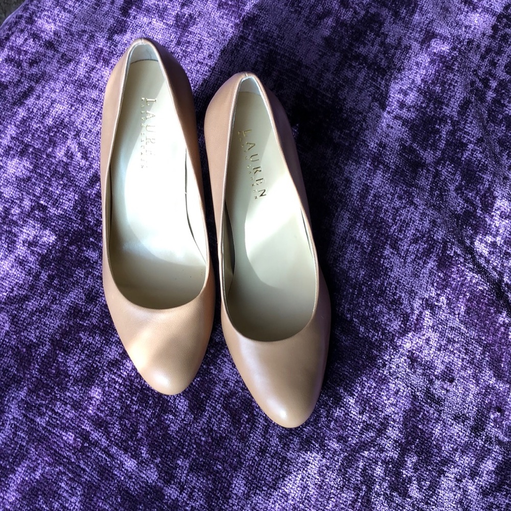 Ralph Lauren tan heels.